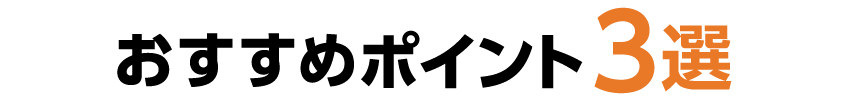 おすすめポイント3選